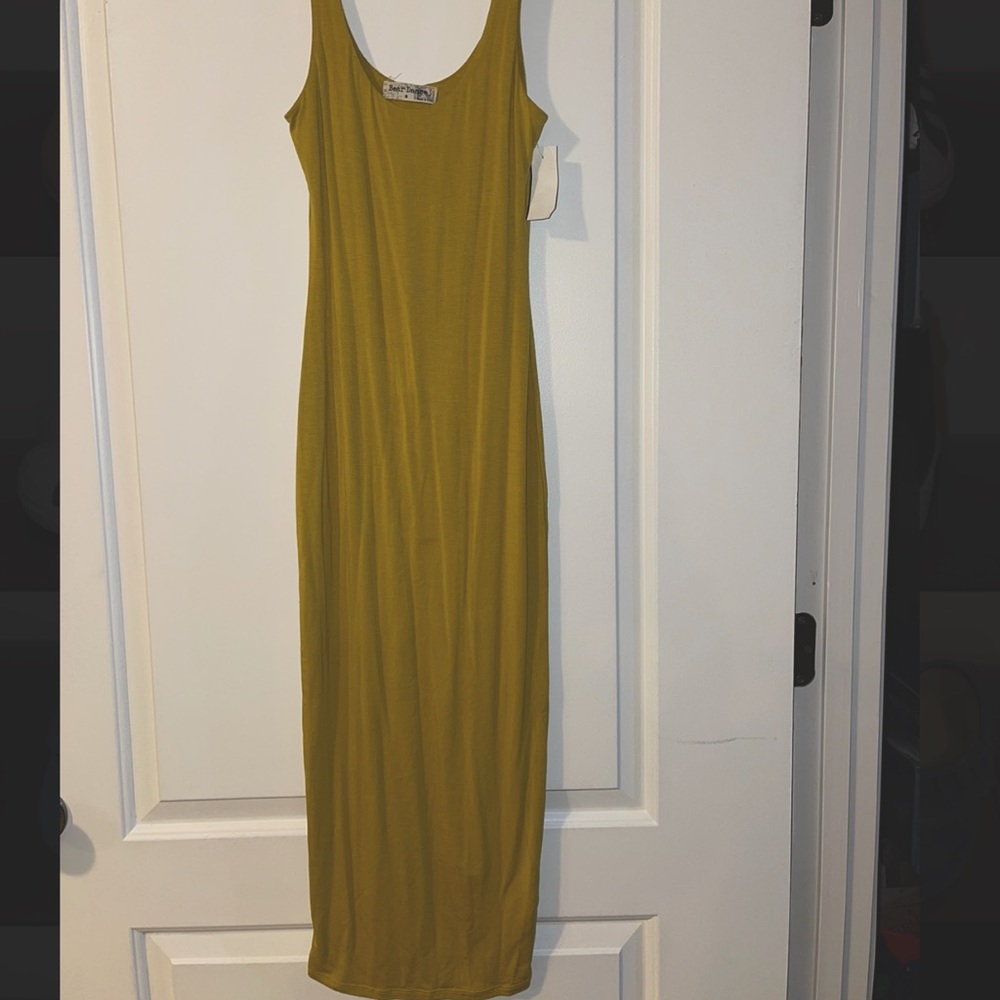 Mustard tank top body on dress